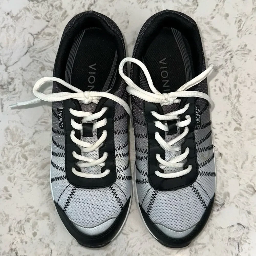 VIONIC Alliance Walking Orthopedic Shoe Black/White